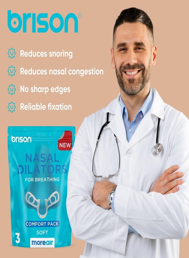 Brison Nasal Dilators for Breathing and Sleeping - 3 Pack Anti Snoring Nose Vents Opener for Better Breathing Sleep ing and Activity Improves Airflow - Soft - Image 4
